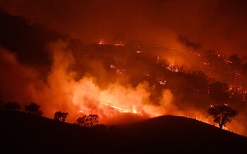 The Dunn Road wildfire on January 10, 2020 in Mount Adrah, New South Wales, Australia