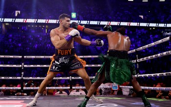 KSI in action against Tommy Fury