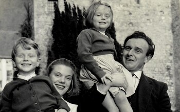 Christopher Gaisford-St Lawrence at Howth with his wife Penny and their two eldest children, Julian, left, and Antonia