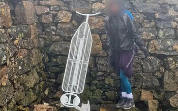 The ironing board abandoned at the top of Ben Nevis