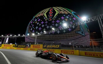 Red Bull driver Max Verstappen drives past the Las Vegas Sphere/Exciting race saved Las Vegas weekend – and maybe its F1 future 