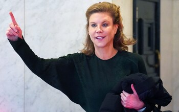 Newcastle United co-owner Amanda Staveley leaving the Premier League shareholders' meeting on Tuesday